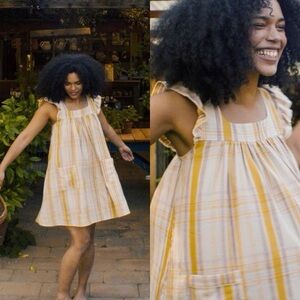 Christy Dawn Bennet dress honey plaid